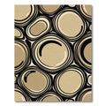 Earthy Taupe Concentric Circle Abstract Rug