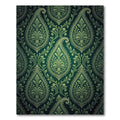 Emerald Green Ornate Paisley Scroll Rug