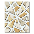 Modern Earth Tone Geometric Shattered Stone Rug