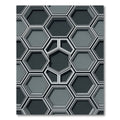 Sophisticated Charcoal Gray Geometric Honeycomb Rug