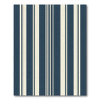 Navy Blue and Cream Vertical Stripes Rug