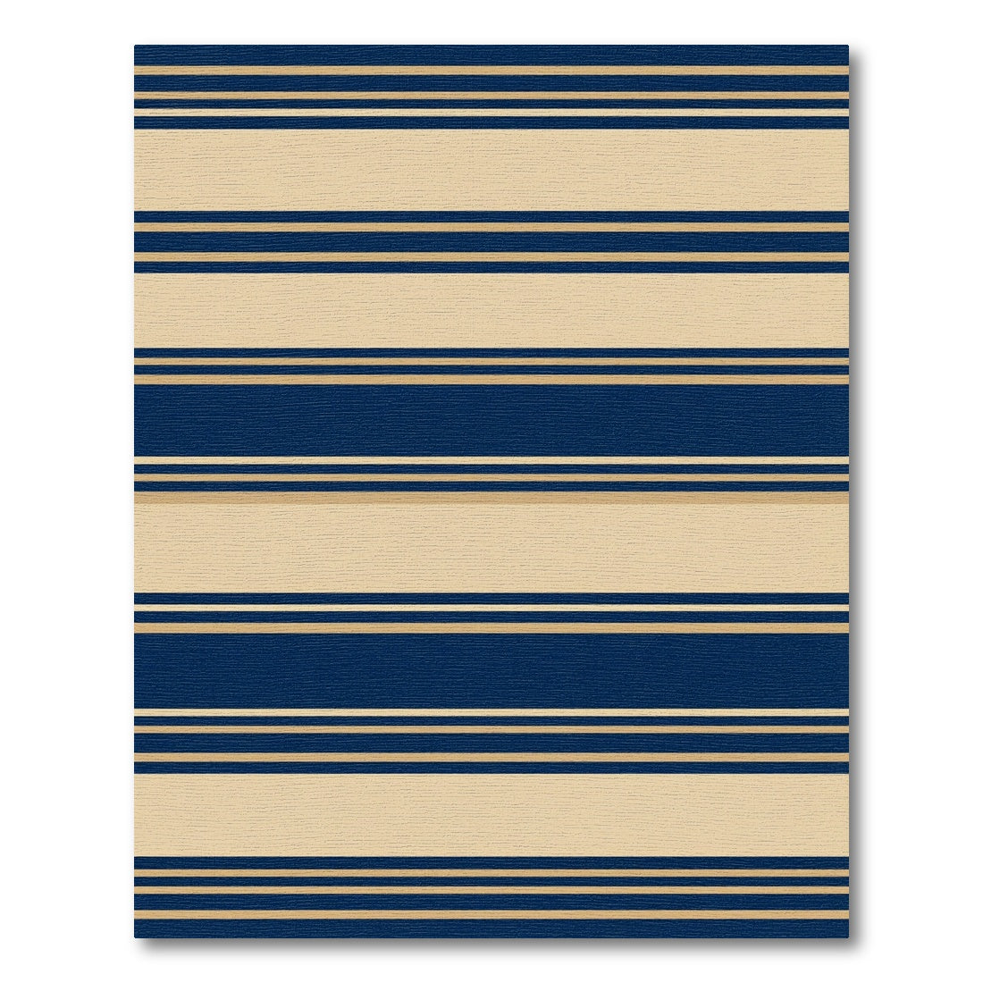 Navy and Beige Linear Stripe Rug