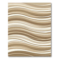 Modern Beige Layered Wavy Lines Rug