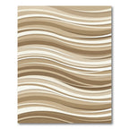 Modern Beige Layered Wavy Lines Rug