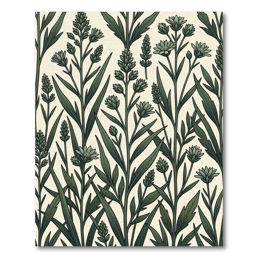 Dark Green Botanical Garden Rug