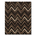 Brown Earthy Tone Zigzag Chevron Rug