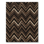 Brown Earthy Tone Zigzag Chevron Rug