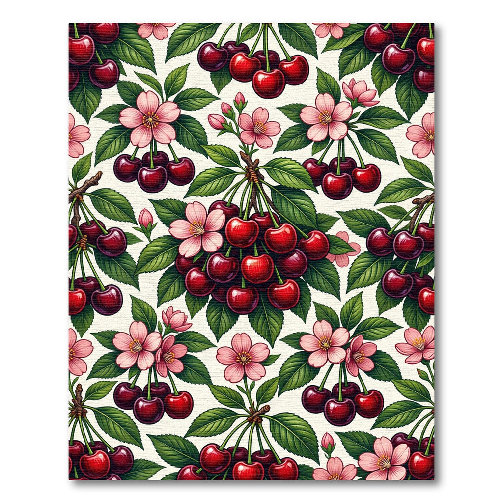 Blossoming Cherry Branch Botanical Cream Rug