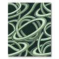 Green Intertwined Tubes Abstract Rug