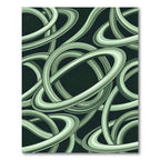 Green Intertwined Tubes Abstract Rug