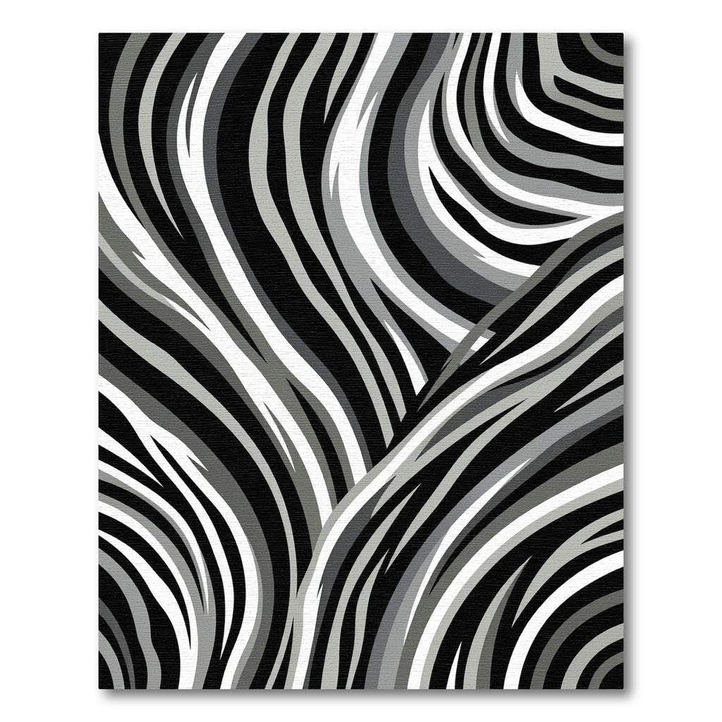 Monochromatic Grayscale Zebra Stripes Rug
