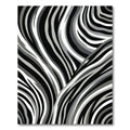 Monochromatic Grayscale Zebra Stripes Rug