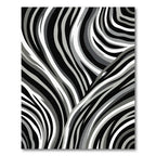 Monochromatic Grayscale Zebra Stripes Rug