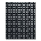 Charcoal Three Dimensional Geometric Block Grid Rug