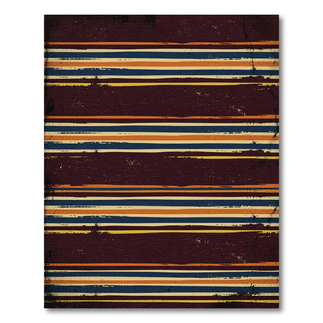 Rustic Multi Stripe Textured Rug