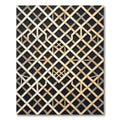 Gold Metallic Geometric Art Deco Lattice Rug