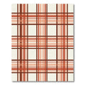 Terracotta Tan Plaid Squared Overlay Rug