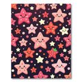 Cute Pink Red Starburst Sprinkle Collection Rug