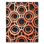Geometric Terracotta Octagonal Interlocking Lattice Rug