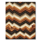 Earthy Brown Chevron Plateau Abstract Rug