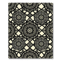 Black Cream Ornate Floral Lattice Rug
