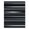 Modern Dark Gray Metallic Horizontal Stripe Rug
