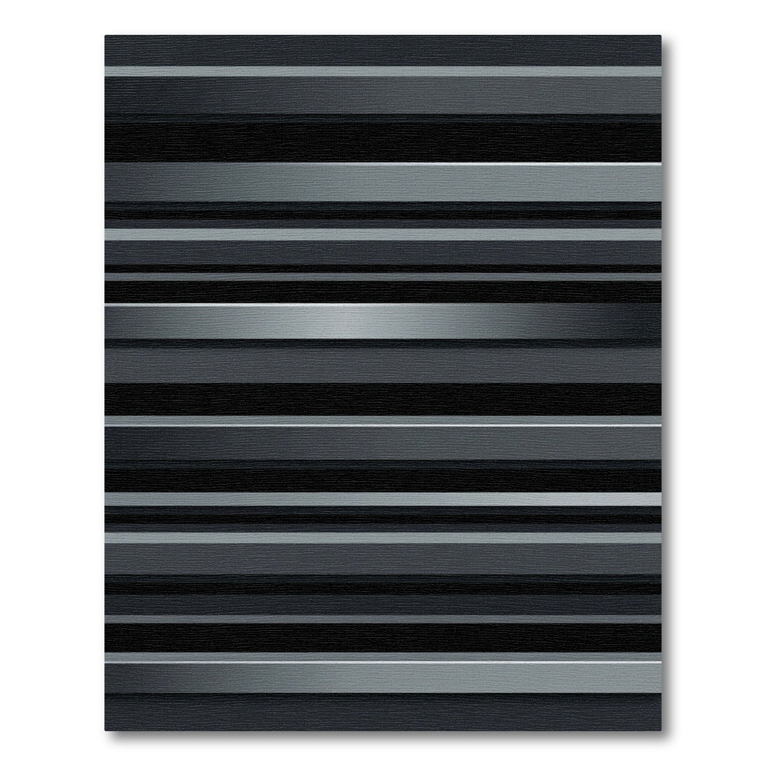 Modern Dark Gray Metallic Horizontal Stripe Rug