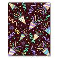 Fun Confetti Popper Party Pattern Rug