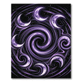 Celestial Crescent Moon Violet Swirl Rug