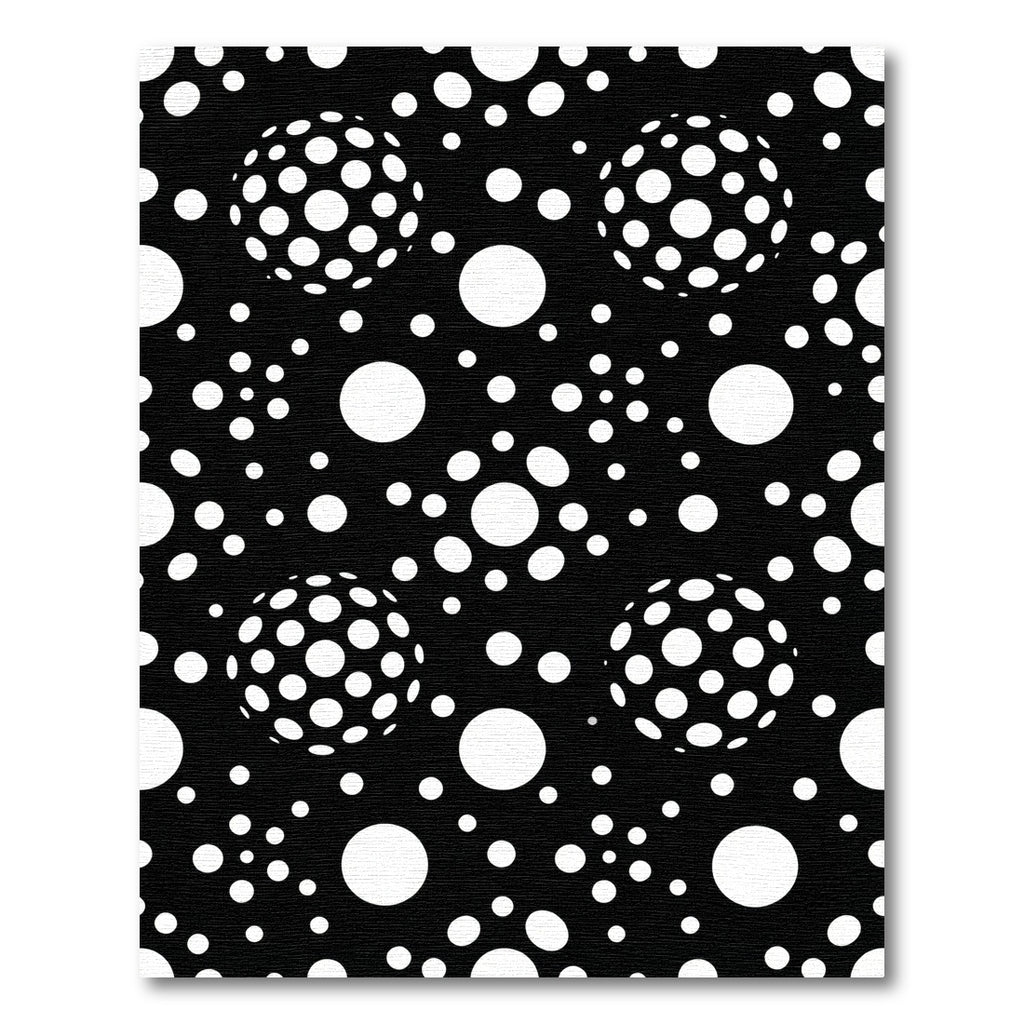 Black White Polka Dot Sphere Pattern Rug