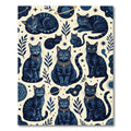 Celestial Navy Cat and Planet Arrangement Rug