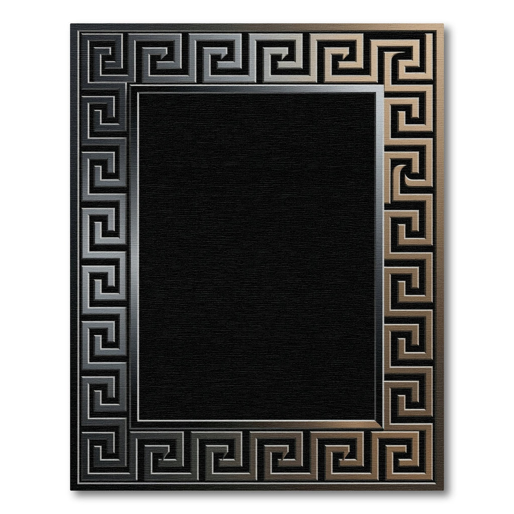 Metallic Greek Key Frame Rug