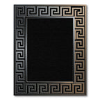 Metallic Greek Key Frame Rug