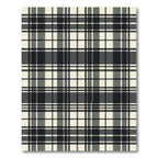 Monochrome Charcoal and Cream Plaid Rug