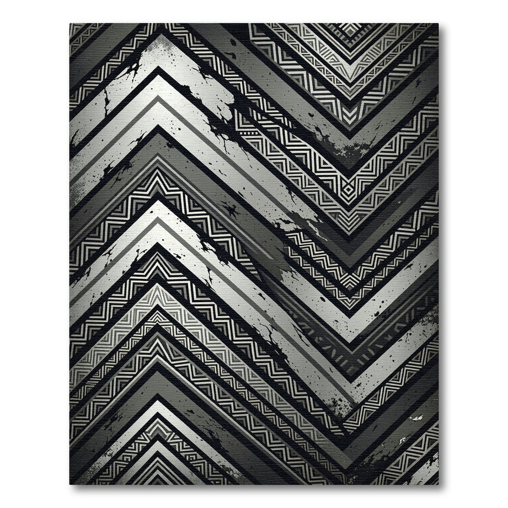 Monochromatic Zigzag Chevron Geo Rug