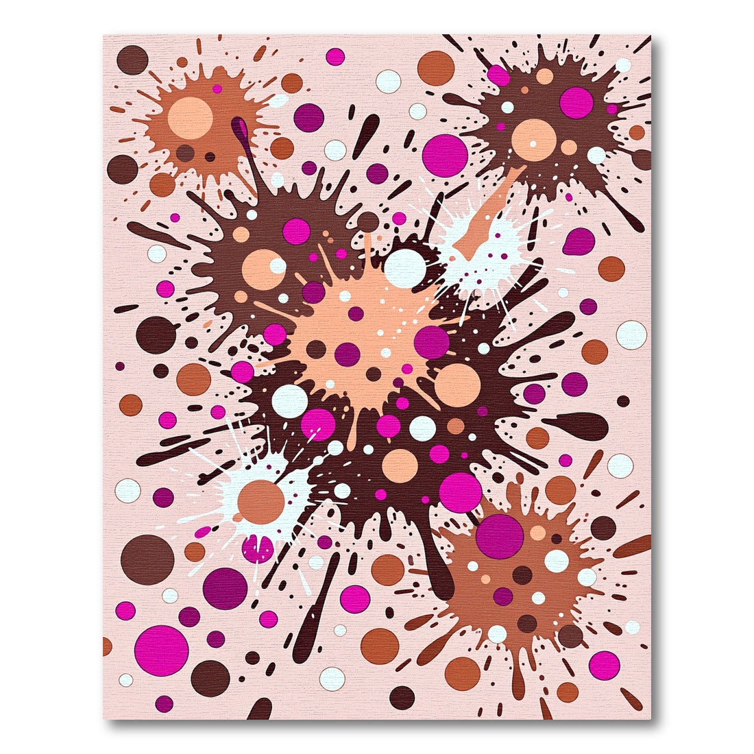 Vibrant Polka Dot Splatter Burst Rug