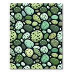 Shades of Blue Green Pebbles Rug