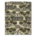 Whimsical Sage Mouse and Orchard Rug