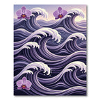 Purple Orchid Ocean Wave Rug
