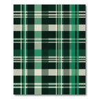 Emerald Forest Green Plaid Grid Rug