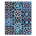 Navy Blue Starburst Geometric Medallion Rug