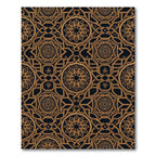 Gold Geometric Octagon Dark Luxury Rug