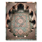 Intricate Pink Teal Geometric Floral Medina Rug