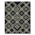 Gold Geometric Ethnic Diamond Ink Backdrop Rug