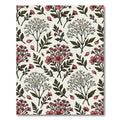 Vintage Pink Floral Botanical Meadow Rug