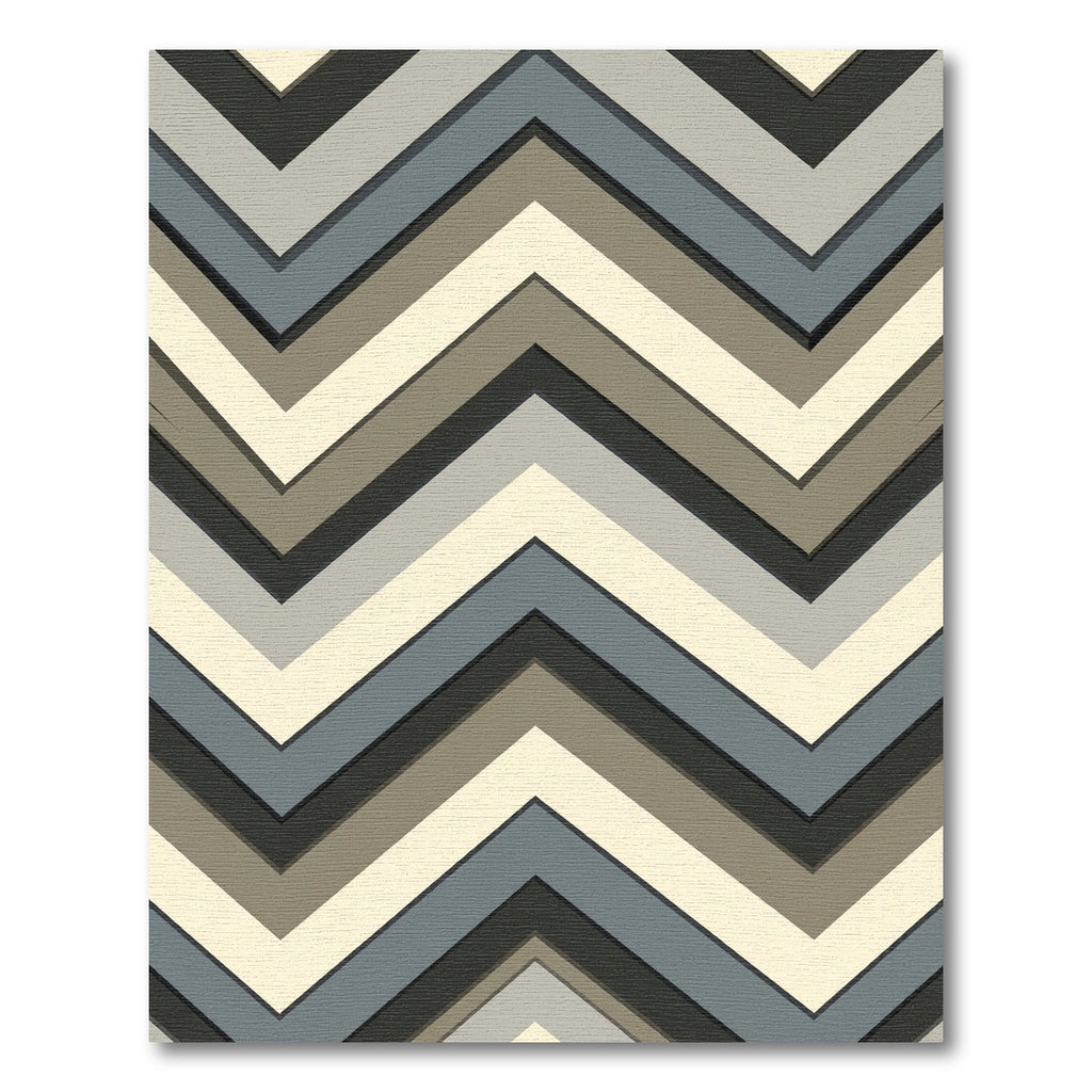 Modern Gray Chevron Zigzag Rug