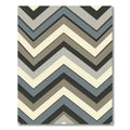 Modern Gray Chevron Zigzag Rug