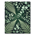 Lush Emerald Tropical Fern Foliage Rug