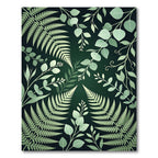 Lush Emerald Tropical Fern Foliage Rug