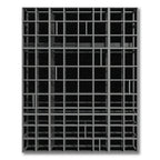 Minimalist Monochrome Architectural Grid Rug